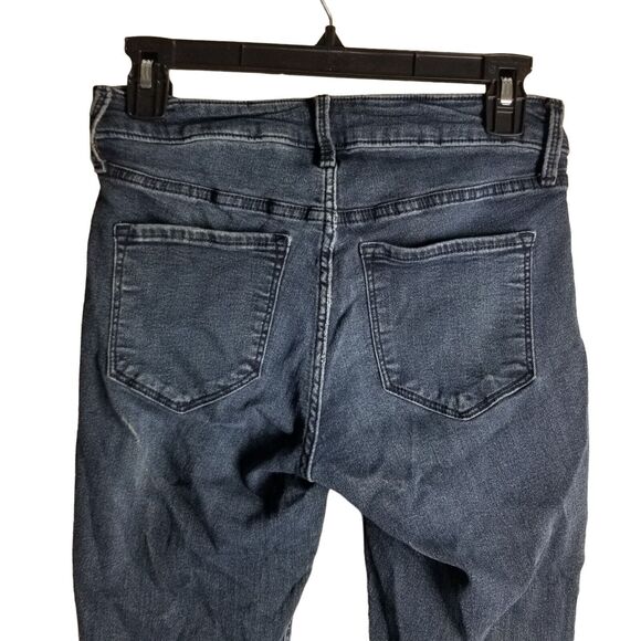 Old Navy Womens Size 6 Blue Solid Raw Hem Skinny Jeans - Picture 6 of 10